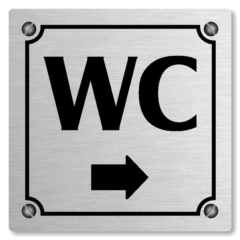 WC vpravo, 118x118mm, stříbrná, Kansas